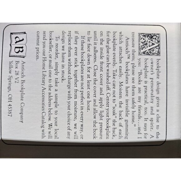 Garfield Bookplates 50-Pack By Antioch Bookplate Co. - "Protected By An Attack C - Picture 2 of 5